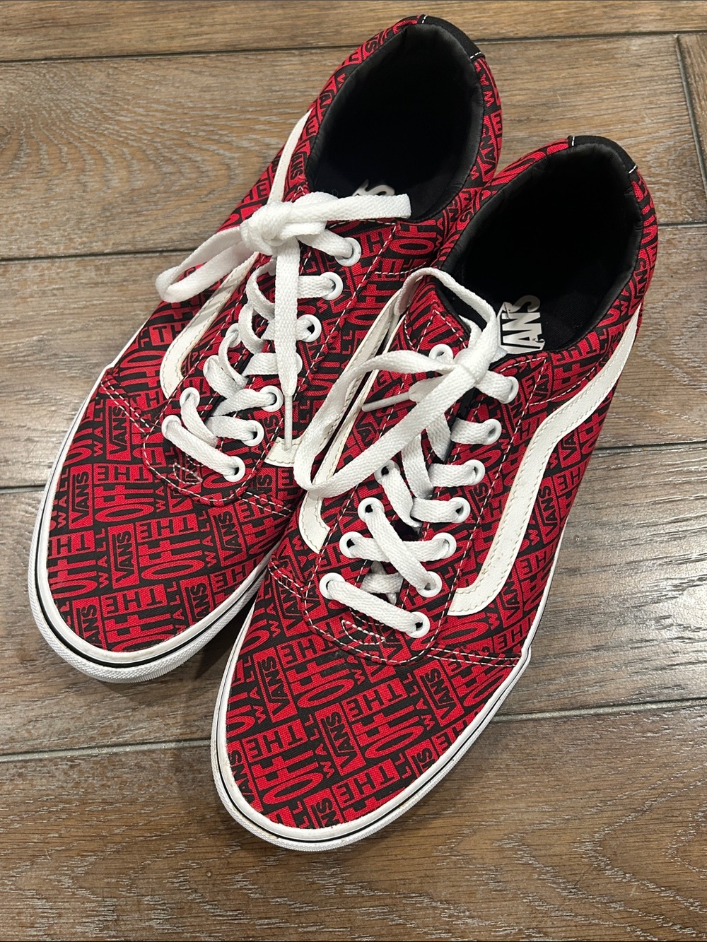 Vans Red & White Old Skool Sneakers